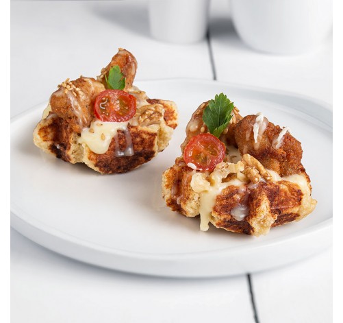 Mini gaufre poulet pané