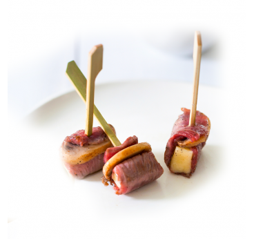 Brochette bœuf champignons fromage
