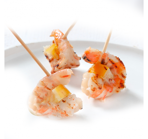 Brochette crevette citron