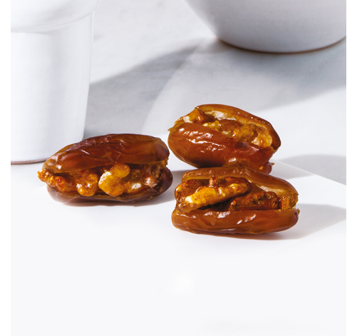 Dattes fourrées aux noix caramélisées