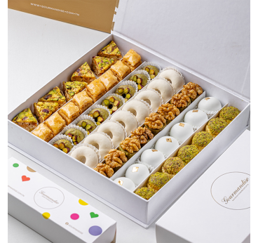 Coffret céramique gâteaux tunisiens 53 pièces