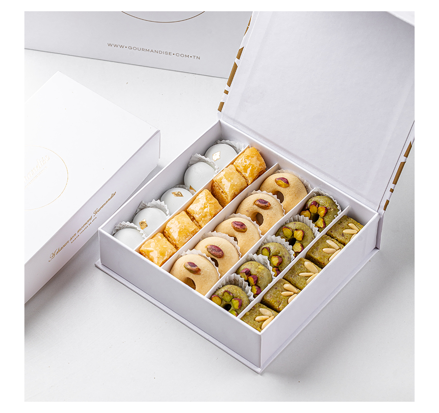 Coffret céramique gâteaux tunisiens 25 pièces