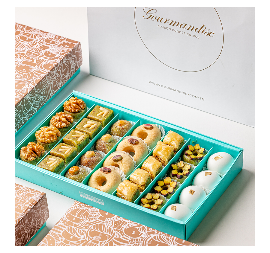 Coffret portrait gâteaux tunisiens 30 pièces