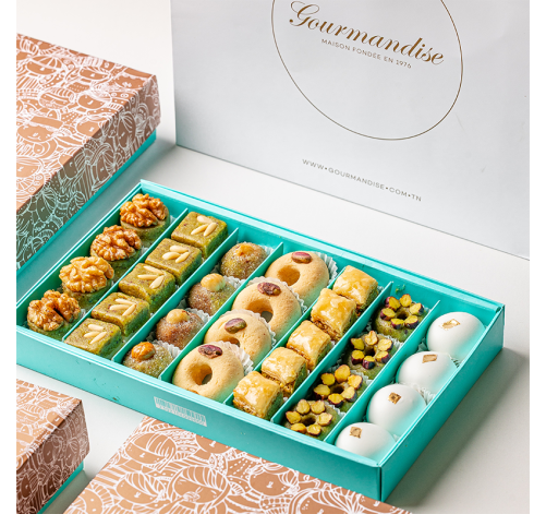 Coffret portrait gâteaux tunisiens 30 pièces