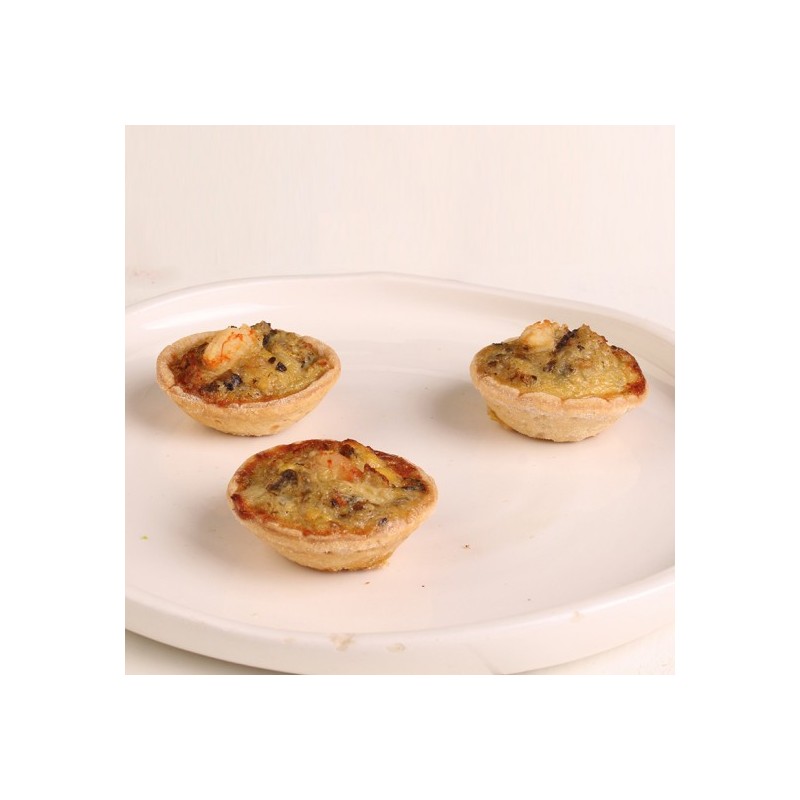 Tartelette crevette champignons